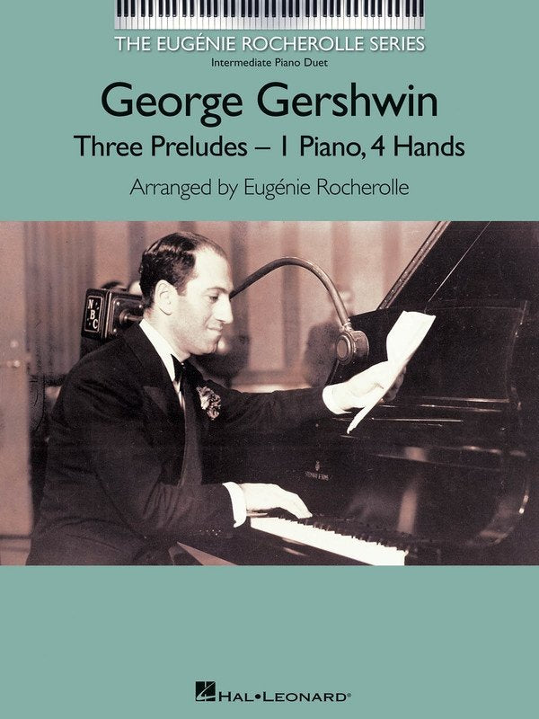 Gershwin - 3 Preludes Intermediate Piano Duets 1p 4h
