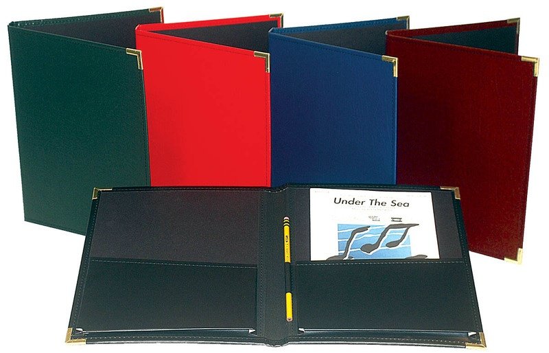 CHORAL REHEARSAL FOLDER 9X12 GUSSET PKTS BURGUNDY