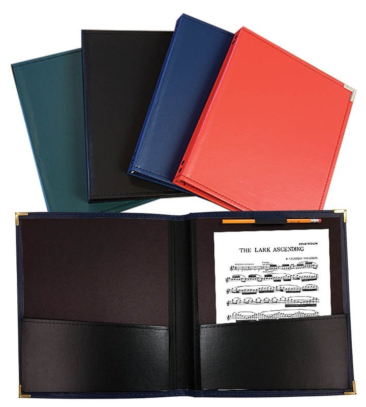 BAND FOLDER 12X14 GREEN WITH PENCIL LOOP