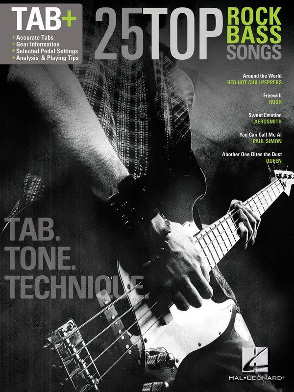 25 TOP ROCK BASS SONGS TAB TONE TECH