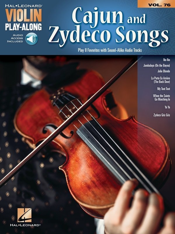 Cajun and Zydeco Songs Violin Playalong V76 Bk/ola
