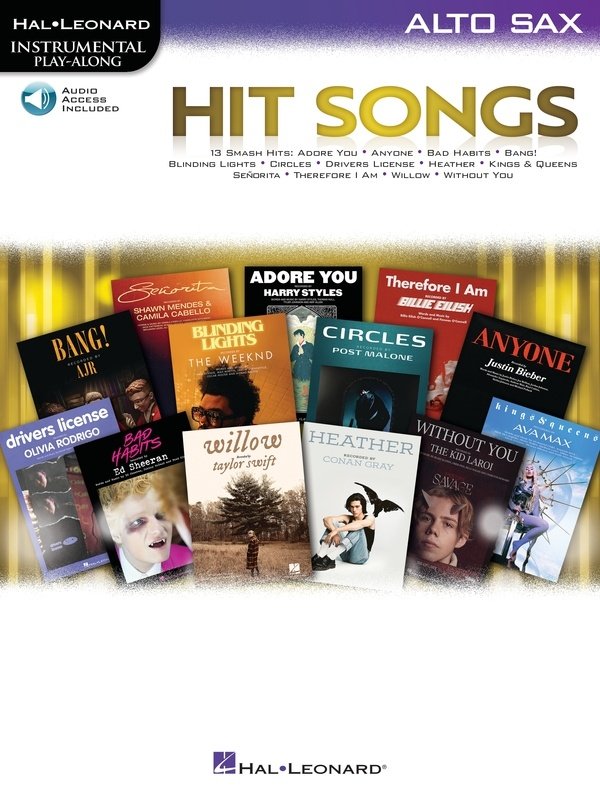 Hit Songs for Alto Sax Bk/ola