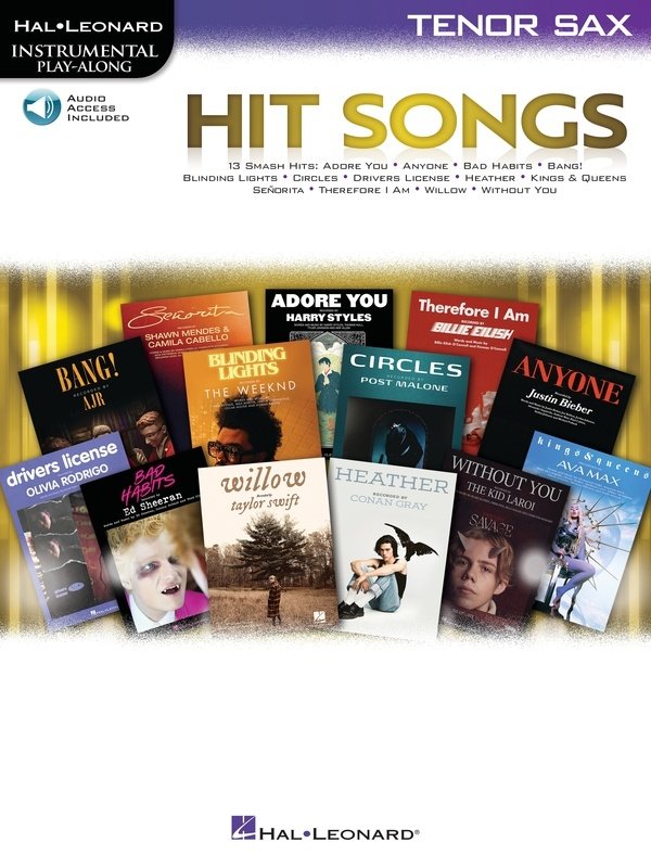 Hit Songs for Tenor Sax Bk/ola