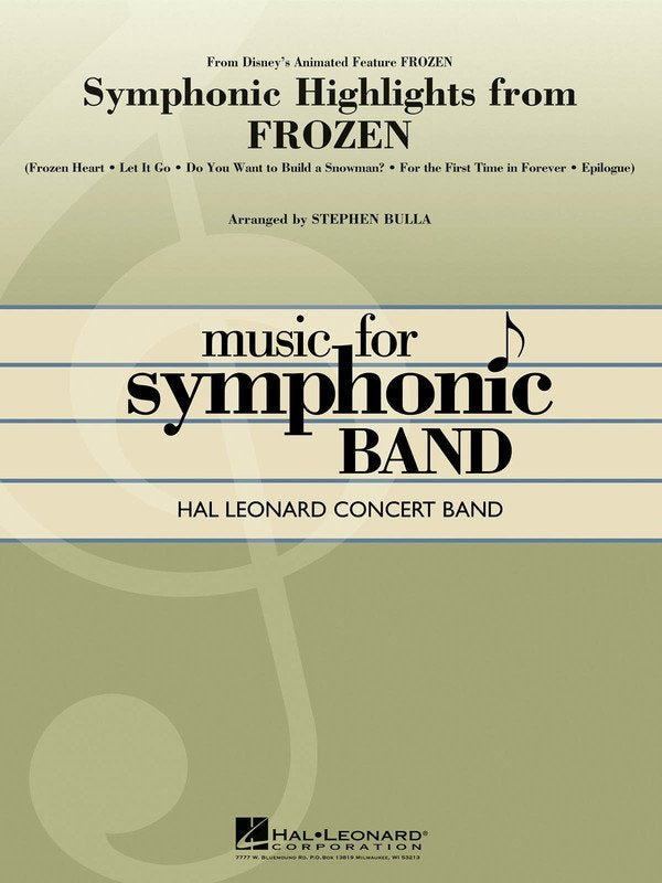 Symphonic Highlights From Frozen Cb4 Sc/pts