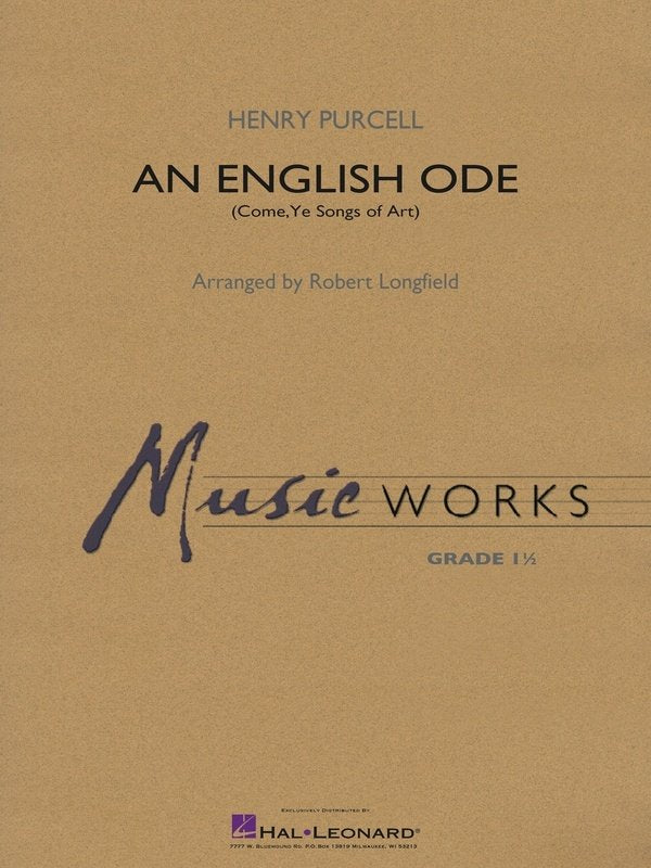 An English Ode (come Ye Sons of Art) Cb1.5 Sc/pts