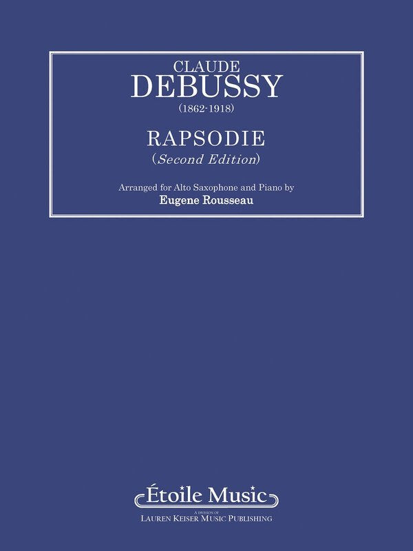 Debussy - Rhapsody Alto Sax/piano Arr Rousseau