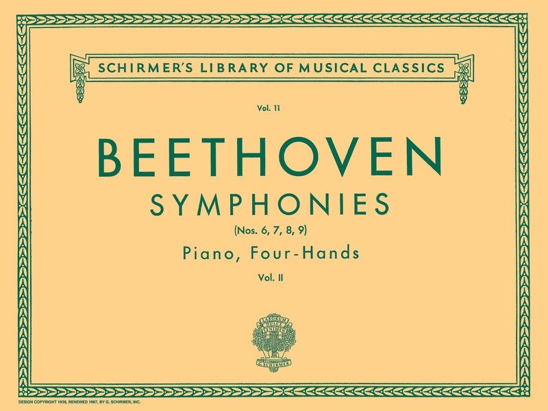Beethoven - Symphonies Bk 2 No 6-9 Piano Duet