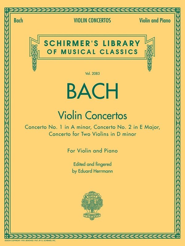 Bach - Violin Concertos for Violin/piano