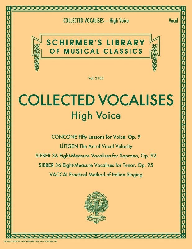 Collected Vocalises High Voice