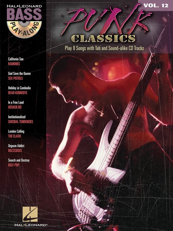 Punk Classics Bass Play Along V12 Bk/cd