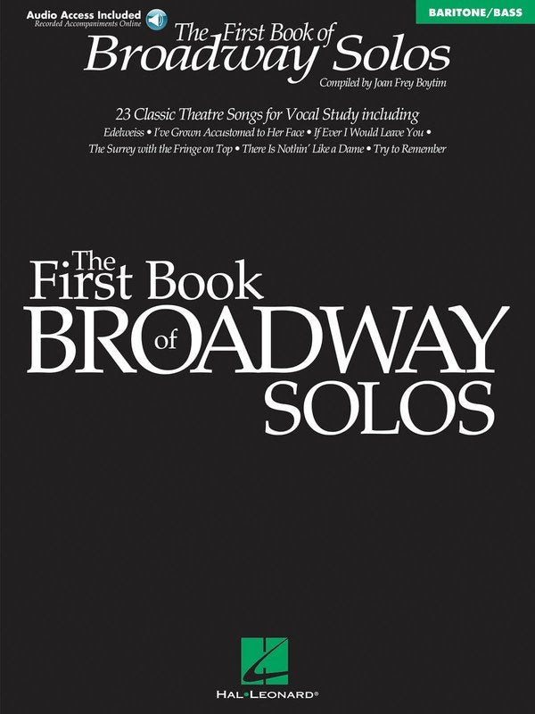 First Book of Broadway Solos Baritone/bass Bk/ola