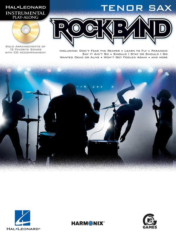 Rock Band Play Along Tenor Sax Bk/cd