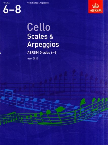 Abrsm Cello Scales & Arpeggios Gr 6-8 From 2012
