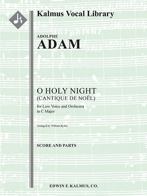 Adam - O Holy Night for Low Voice/orchestra Sc/pts