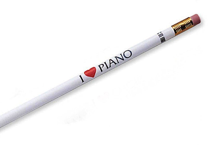 Pencil I Love Piano Assorted Colors