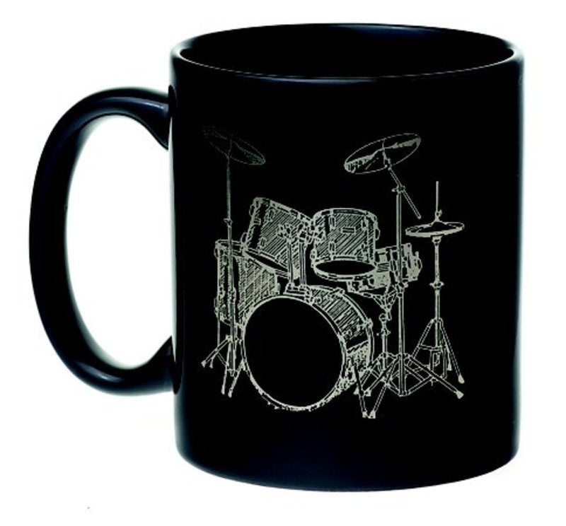 Mug 5pc Drum Set Black and Silver