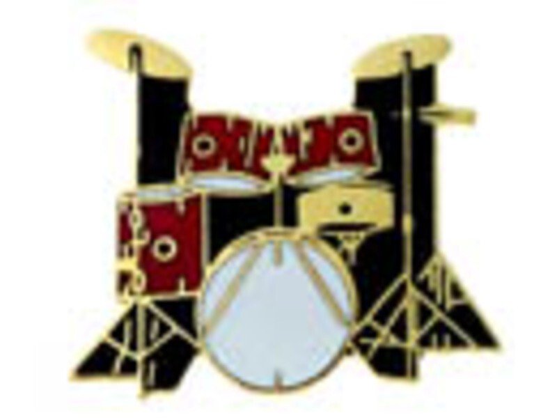 Mini Pin 5pc Drum Set Red