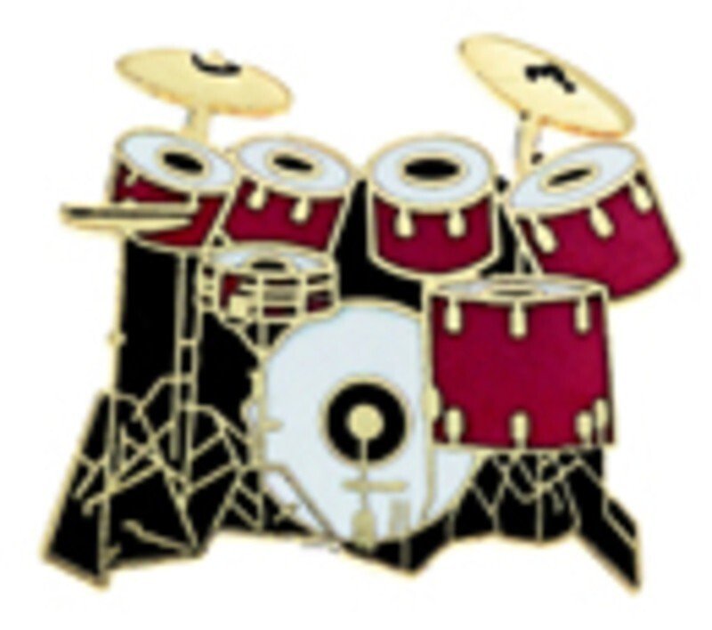Mini Pin 7pc Drum Set Red