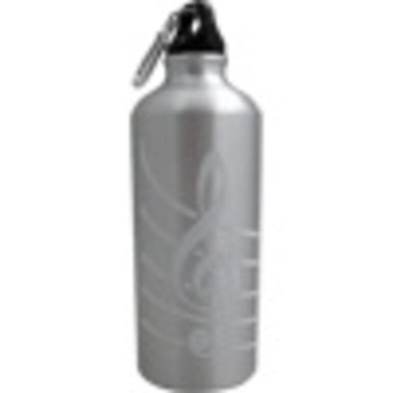 Sports Bottle Aluminium Treble Clef Silver