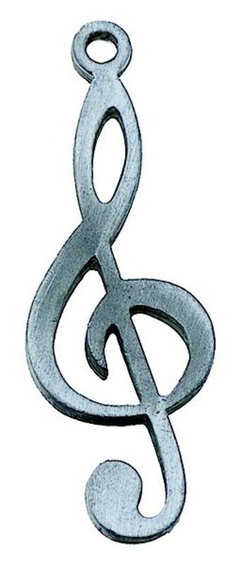 Keychain Pewter Treble Clef