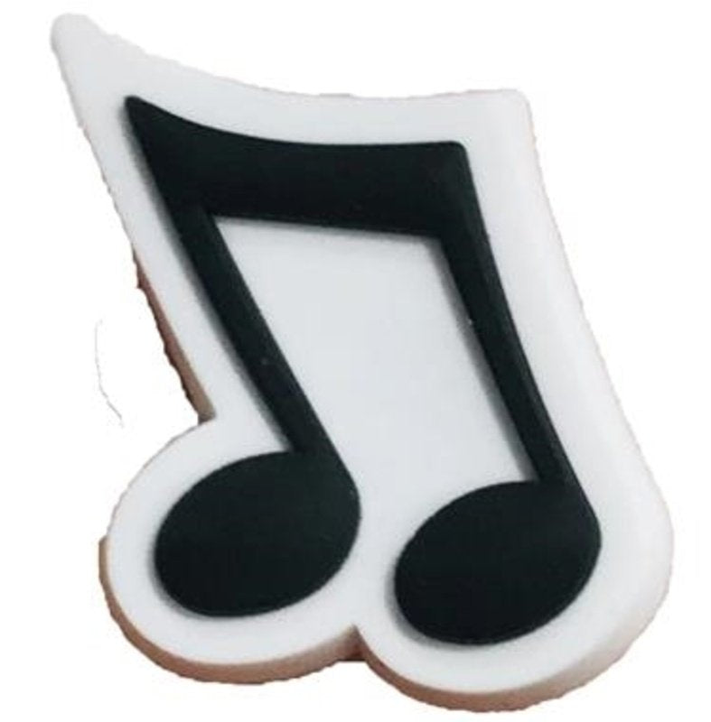 Double Quaver (black/white) Croc Shoe Charm