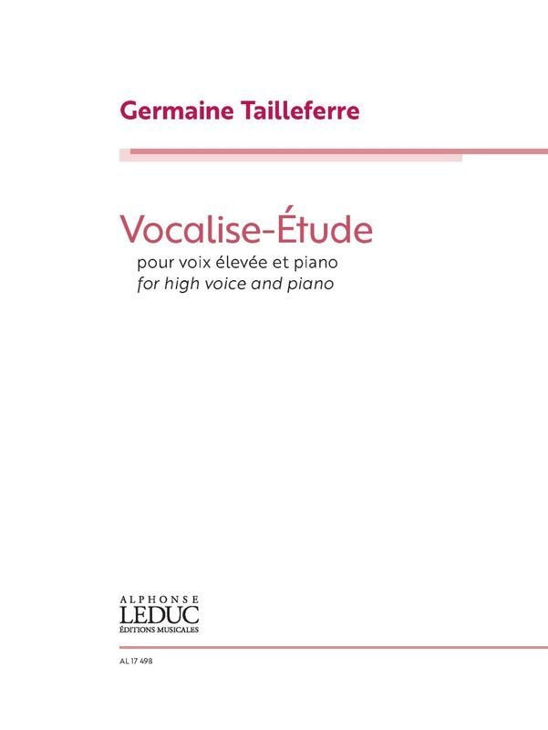 Tailleferre - Vocalise Etude High Voice/piano