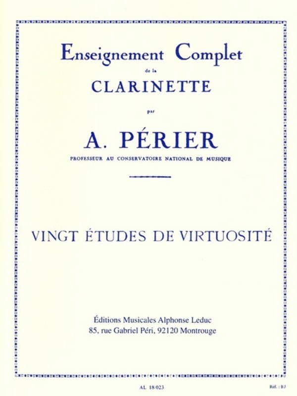 20 Virtuosic Etudes for Clarinet