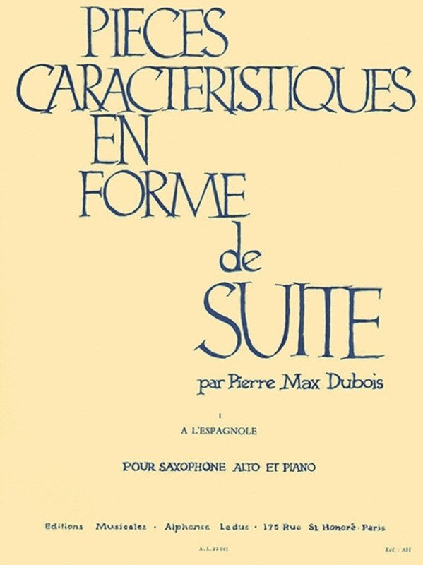 Dubois - a L'espagnole Op 77 No 1 Alto Sax/piano