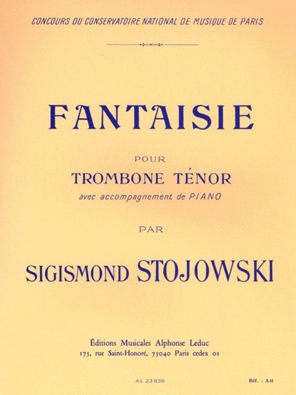 Stojowski - Fantaisie Op 38 Tenor Trombone/piano