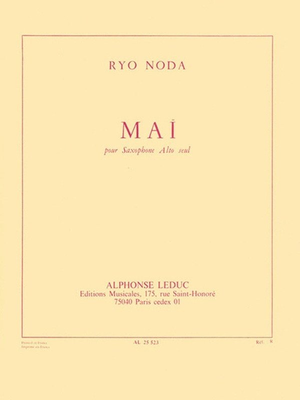 Noda - Mai for Alto Saxophone Solo