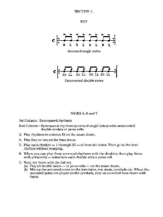 Syncopation and Rolls for the Drum Set