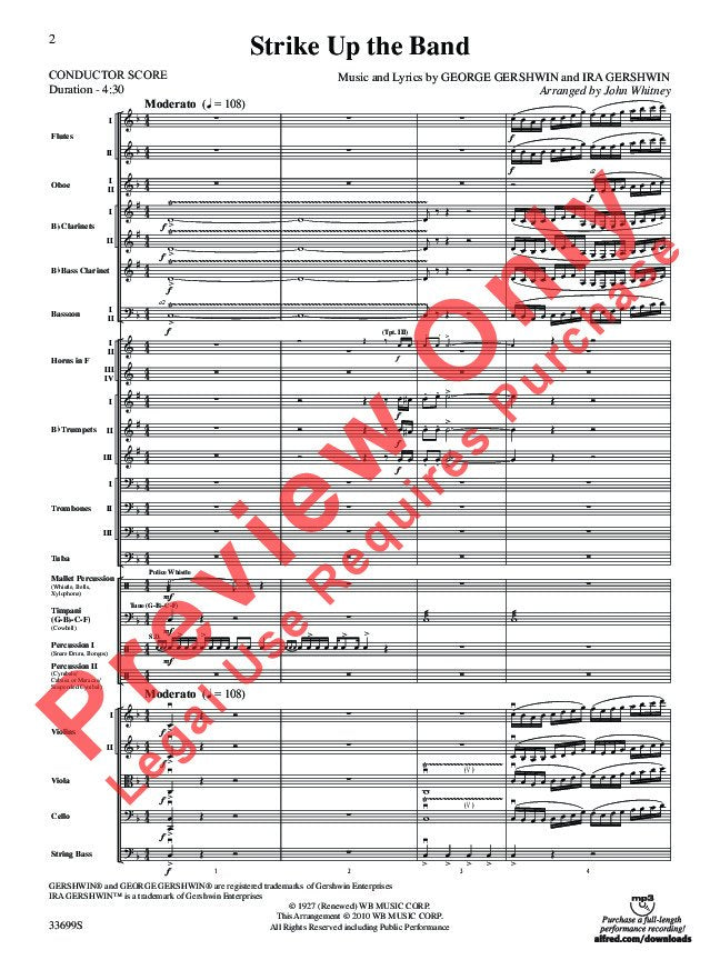 Strike up the Band for Full Orchestra Fo4 Sc/pts