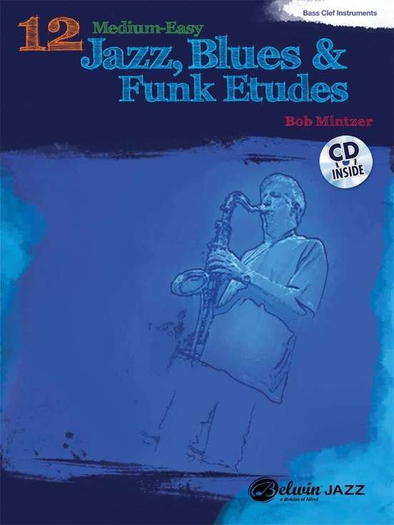 12 Medium Easy Jazz Blues & Funk Etudes Bc Instr Bk/ola