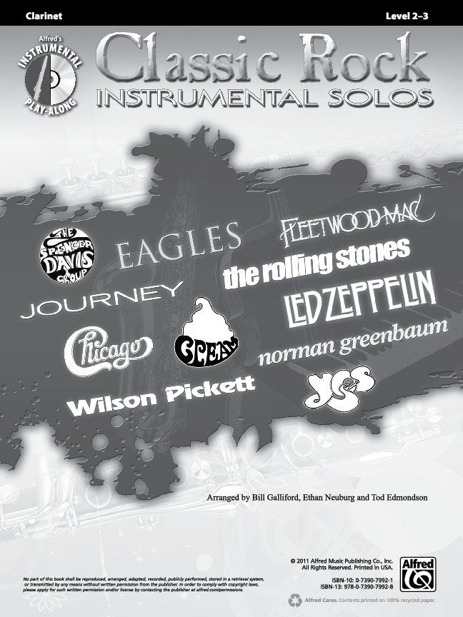Classic Rock Instrumental Solos Clarinet Bk/cd