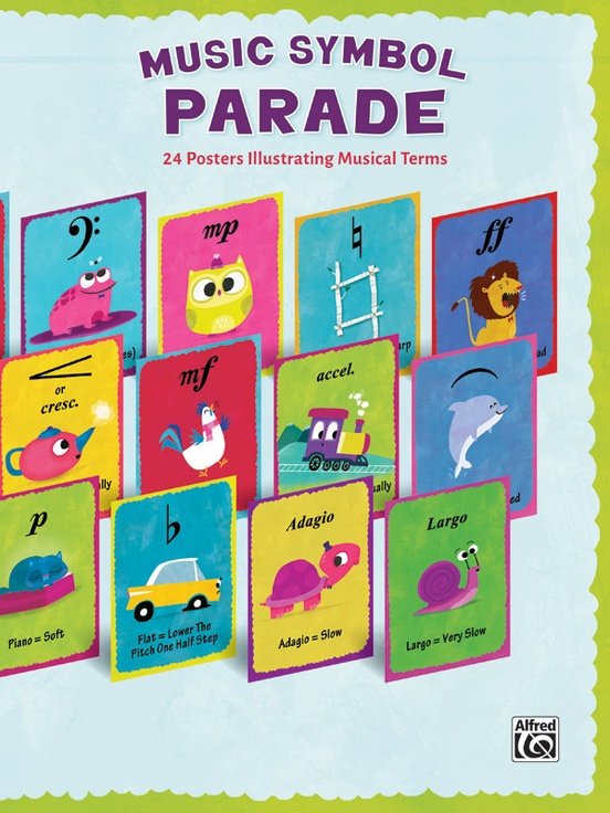 Music Symbol Parade 24 Posters Illustrating Musical Terms