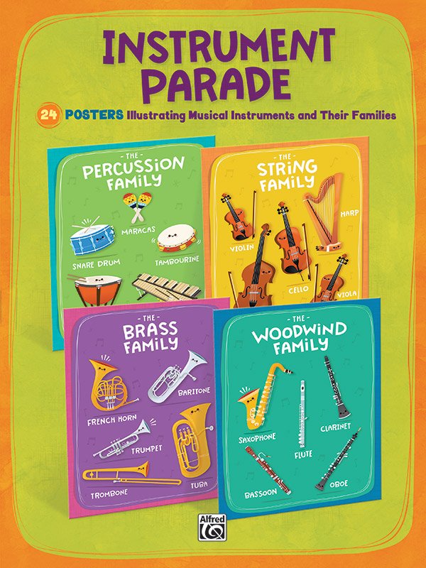 Instrument Parade 24 Posters Illustrating Musical Instrument