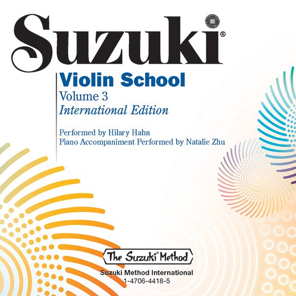 Suzuki Violin School Vol 3 Performance/accomp Cd