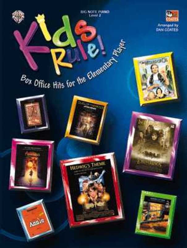 Kids Rule Box Office Hits Big Note Piano Arr Coates