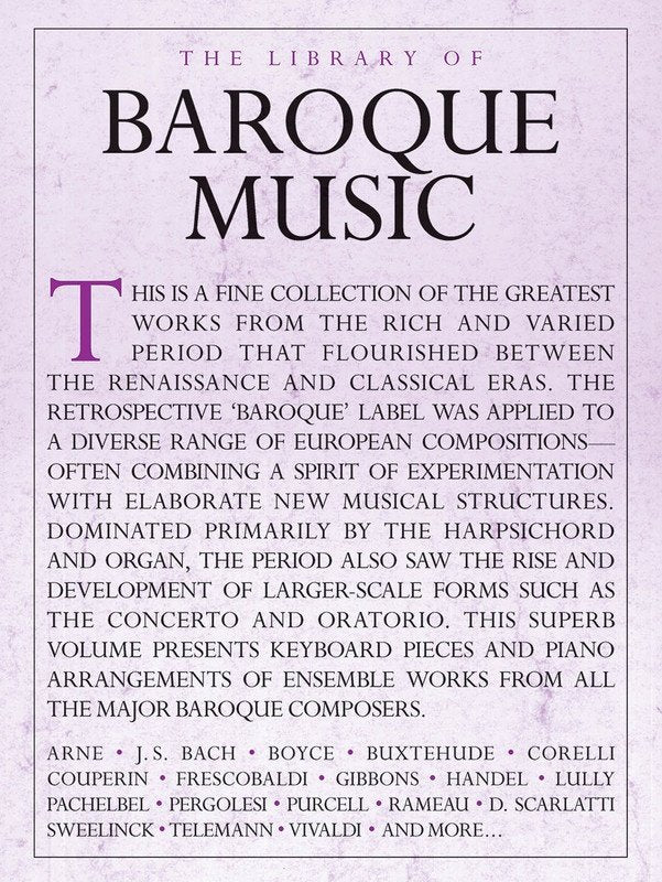 Library of Baroque Music Piano Solo