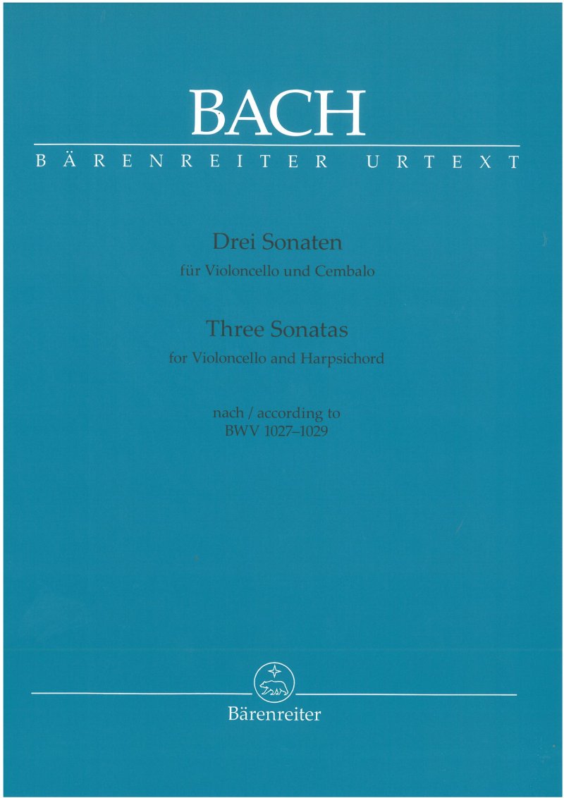 BACH - 3 SONATAS BWV 1027-1029 CELLO/PIANO