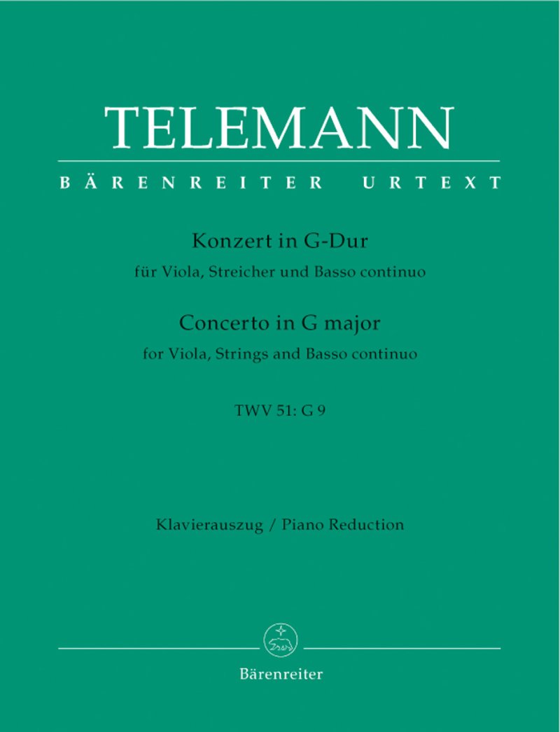 Telemann - Concerto G Twv 51:g9 Viola/piano