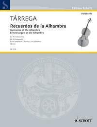 Tarrega - Recuerdos De La Alhambra 4 Cellos Sc/pts