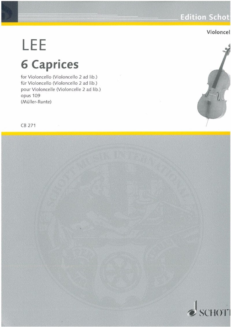 Lee - 6 Caprices Op 109 for Cello (cello 2 Ad Libitum)