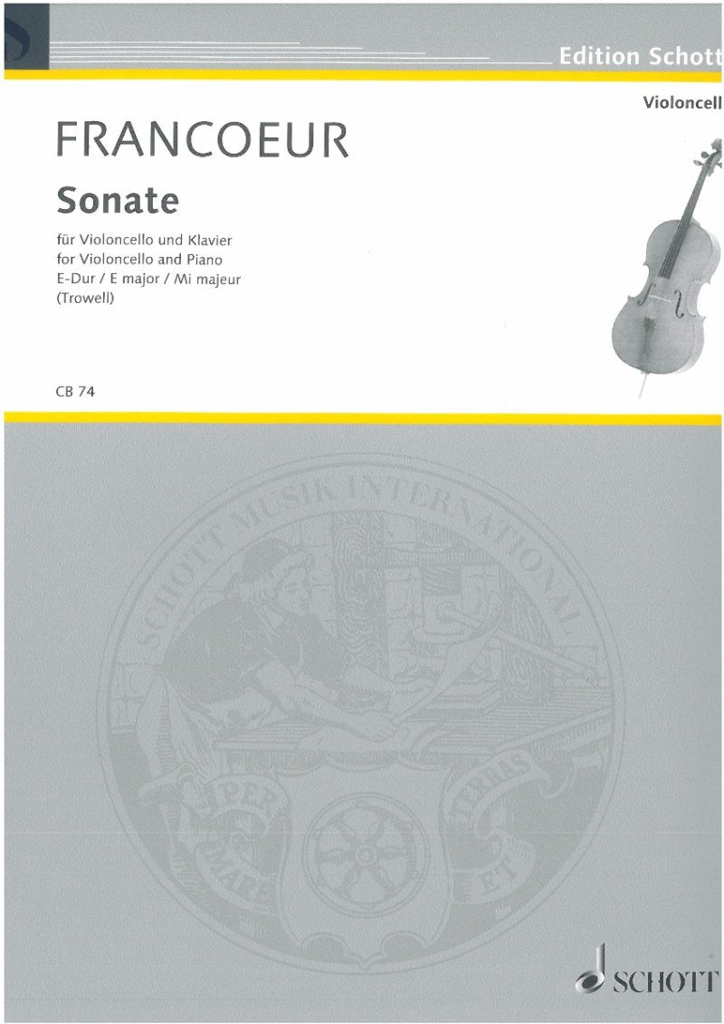 Francoeur - Sonata E Major Cello/piano