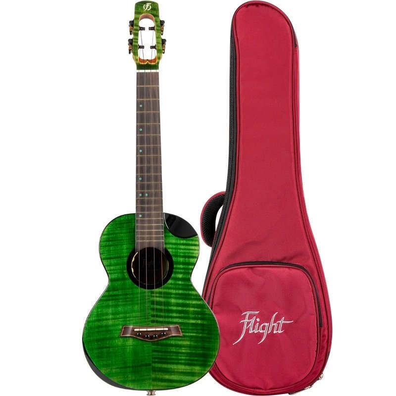 Flight Comet Eq-A Green Tenor Ukulele With Bag