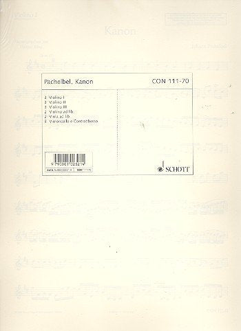 Pachelbel - Canon D Major Set of Parts