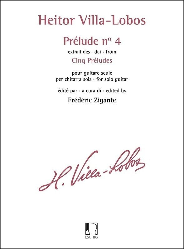 Villa-Lobos - Prelude No 4 for Guitar Solo