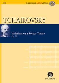 Variations on Rococo Theme Op 33 Study Score Bk/cd