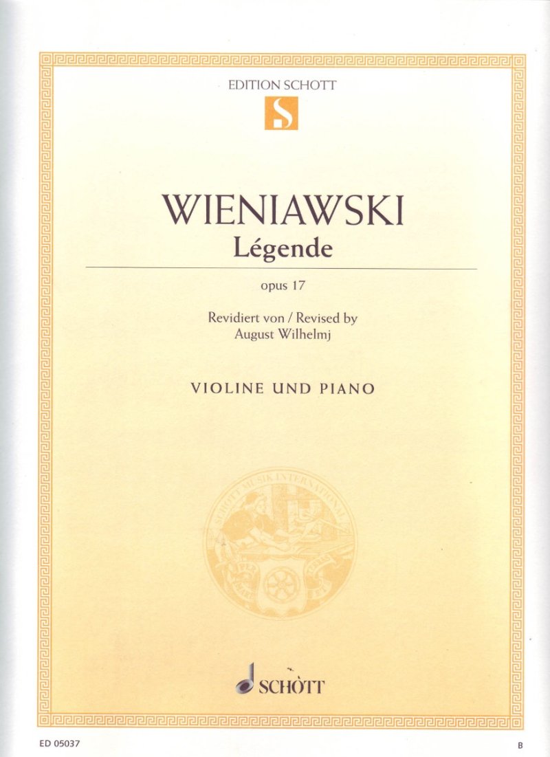Wieniawski - Legende Op 17 Violin/piano