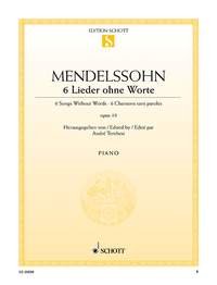 Mendelssohn - 6 Songs Without Words Op 19 for Piano
